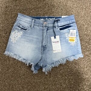 Wallflower Light Blue Denim Shorts
